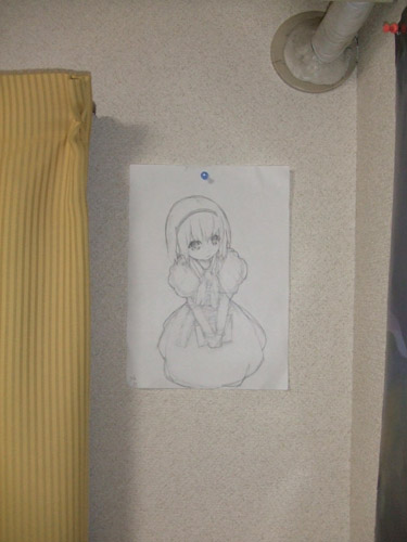 �E��̃o�C�g����Ɂu�F�l�ɕ`���Ă�������G�͕����ɓ\���Ă�v�ƌ�������u�Ȃ�Ďc�s�s�ׂ��I�v�ƒQ����܂����B